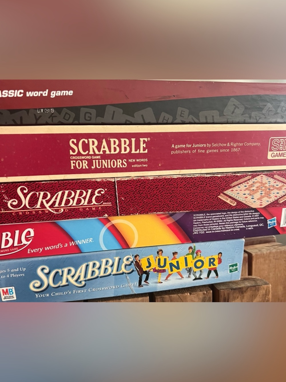 Scrabble Board Game games - Red Edition by Scrabble (5) adult vintage